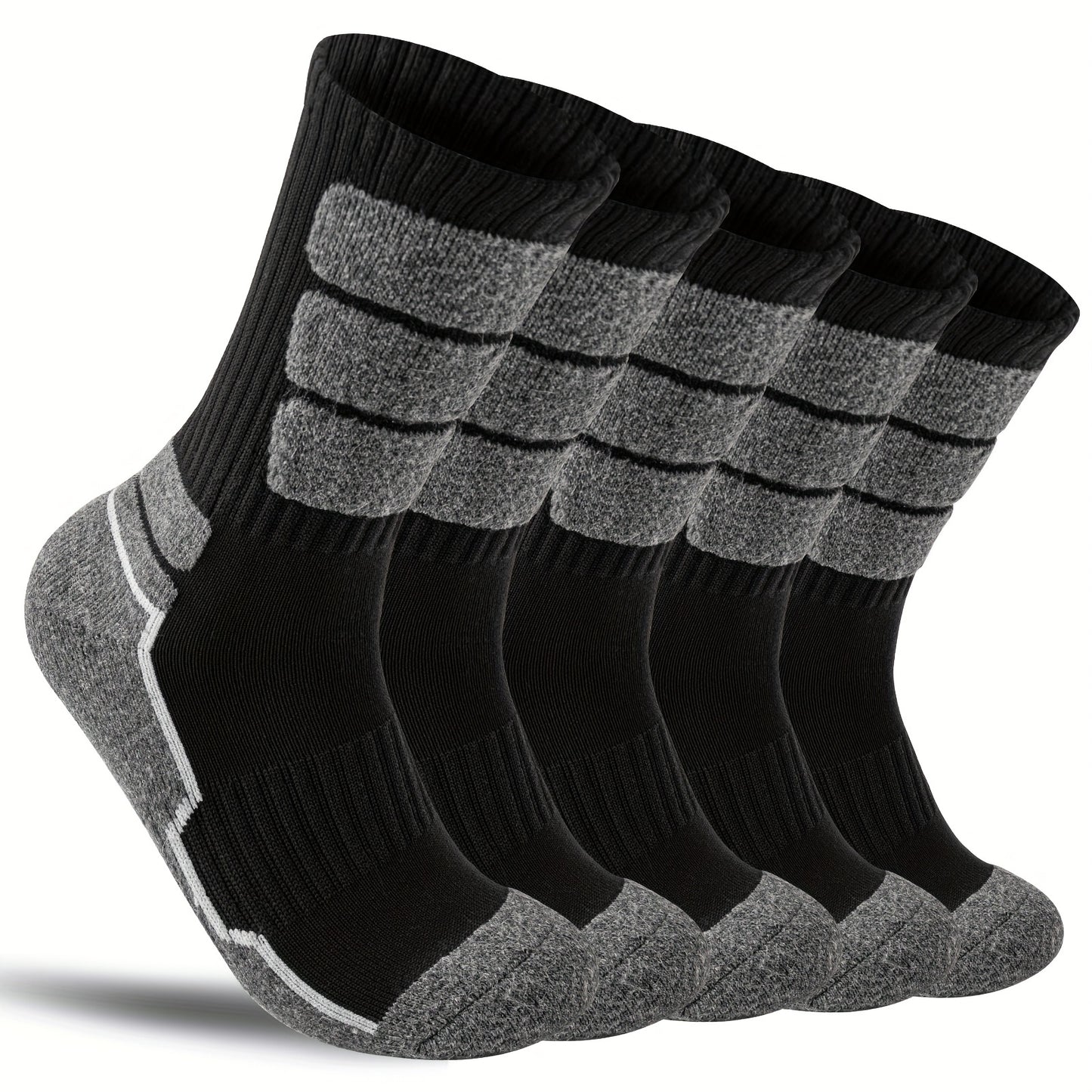 ORVYTHA Wool Hiking Socks 5 Pairs for Men Women Compression