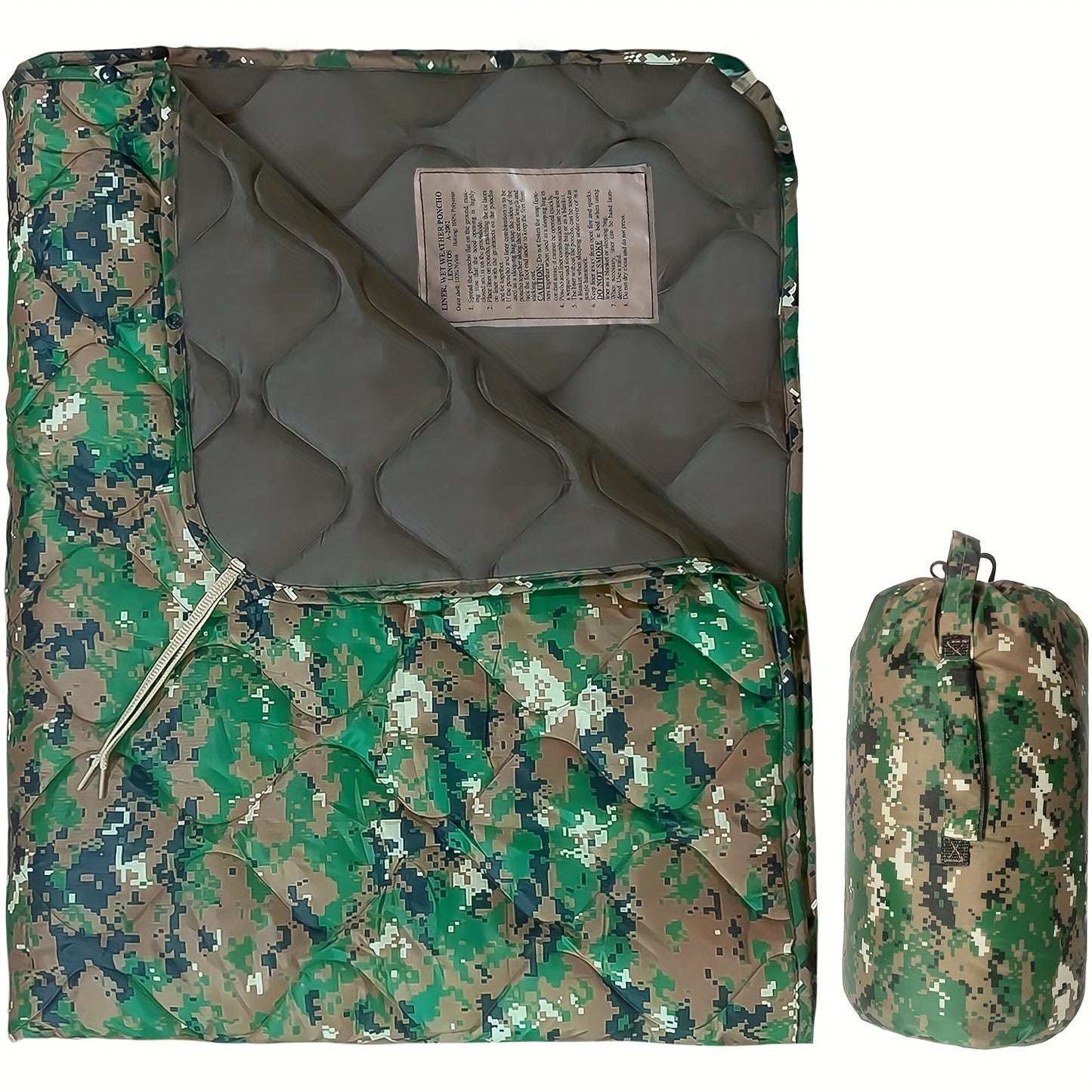 LENOTOS Woobie Blanket Insulated Rain Poncho Liner for Hiking