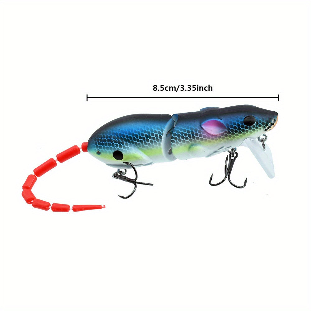Heavy-Duty Weed-Resistant Segmented Mouse Lure for Freshwater and Saltwater