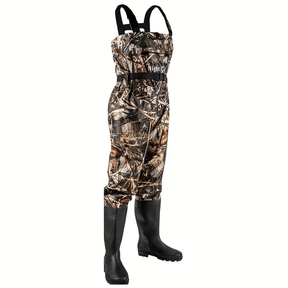 Night Cat Unisex Fishing Hunting Chest Waders With Boot Footstraps Breathable & Lightweight Size 6.5 To 13