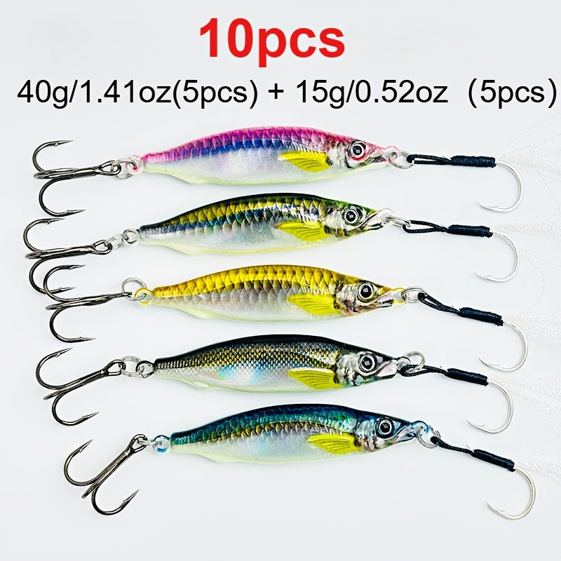 Amacure Fisch Sinking Lure Baits Set for Freshwater and Saltwater