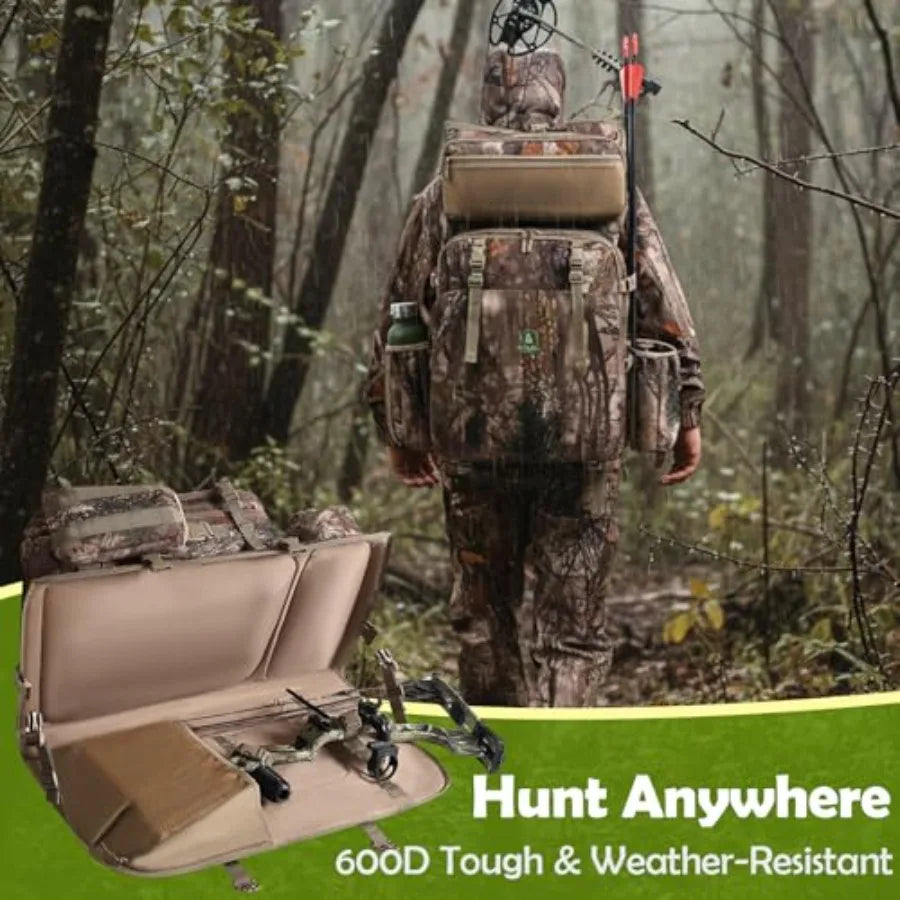 High-Concerned Bow Hunting Backpack 3.0 Saddle Camo With Bow Holder