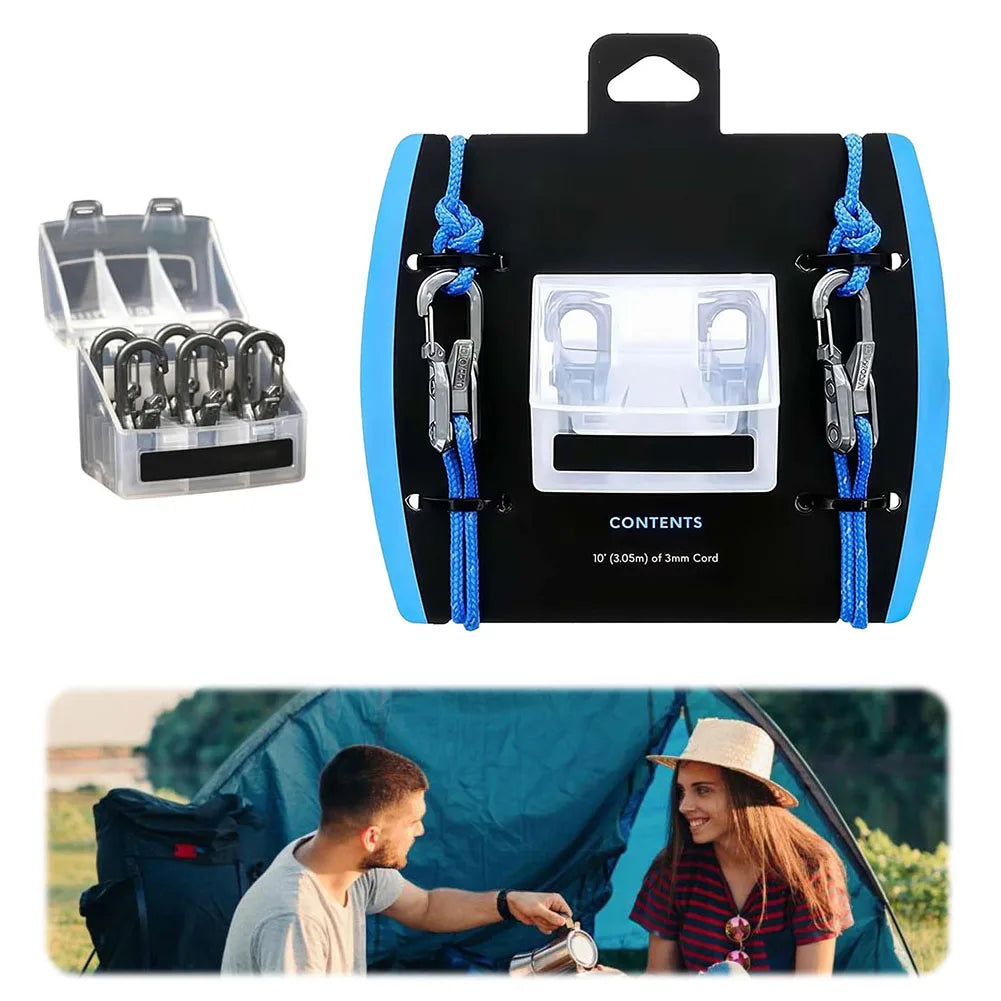 APWIKOGERE Rope Tension Adjuster With 6 Hooks Stainless Steel