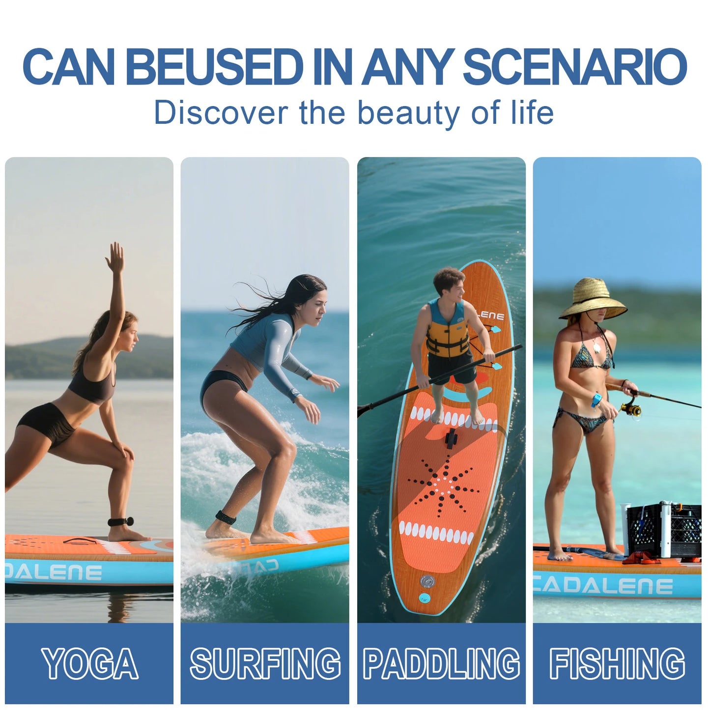 CADALENE Premium Inflatable Stand Up Paddleboard With Comprehensive Accessories Kit