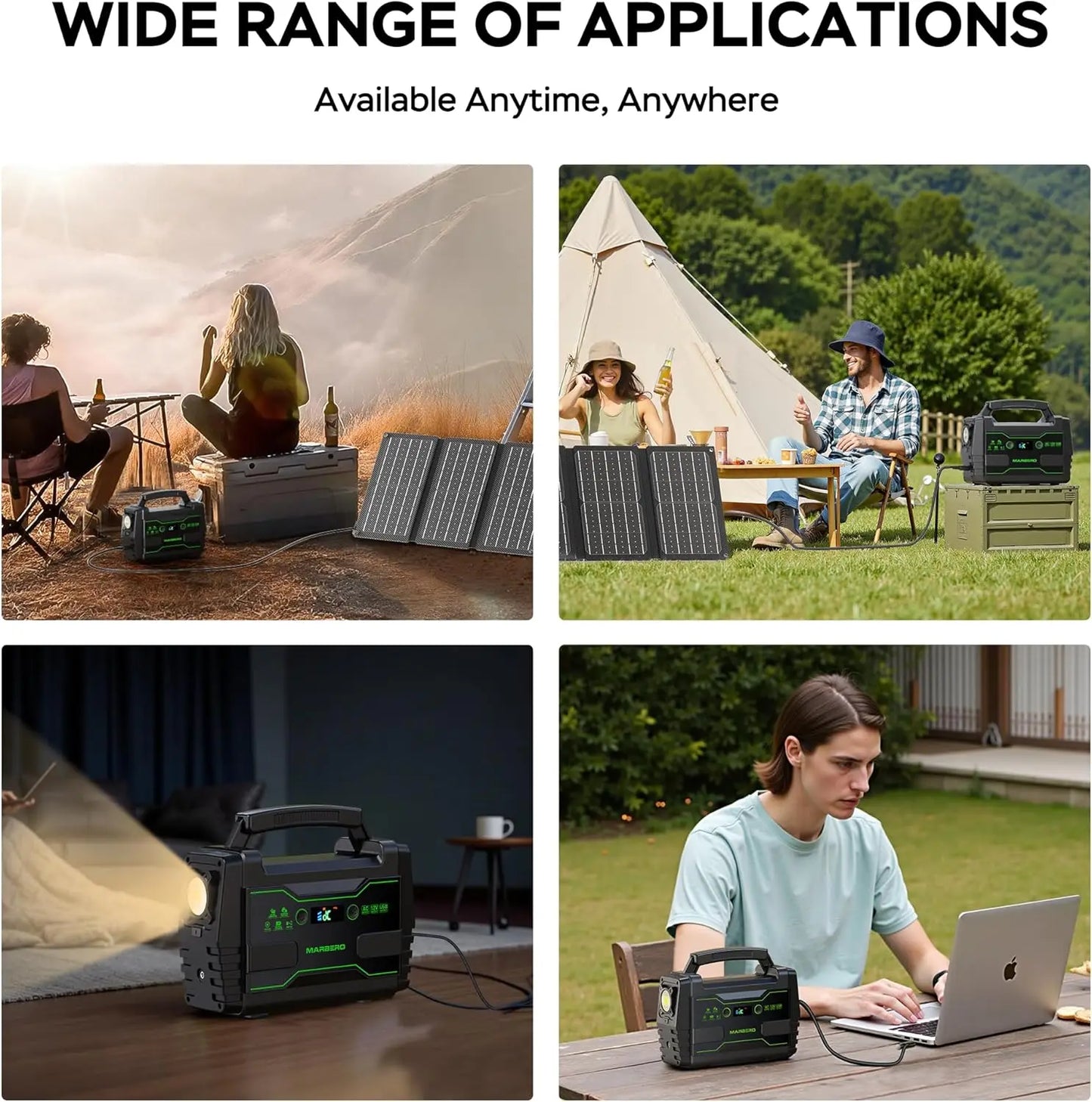 Portable 155Wh Solar Generator With 30W Panel And Two Outlets