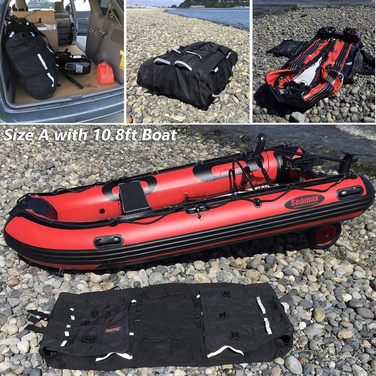 XMSJ Foldable Inflatable Boat Hull Storage Bag With Sunlitec Fabric