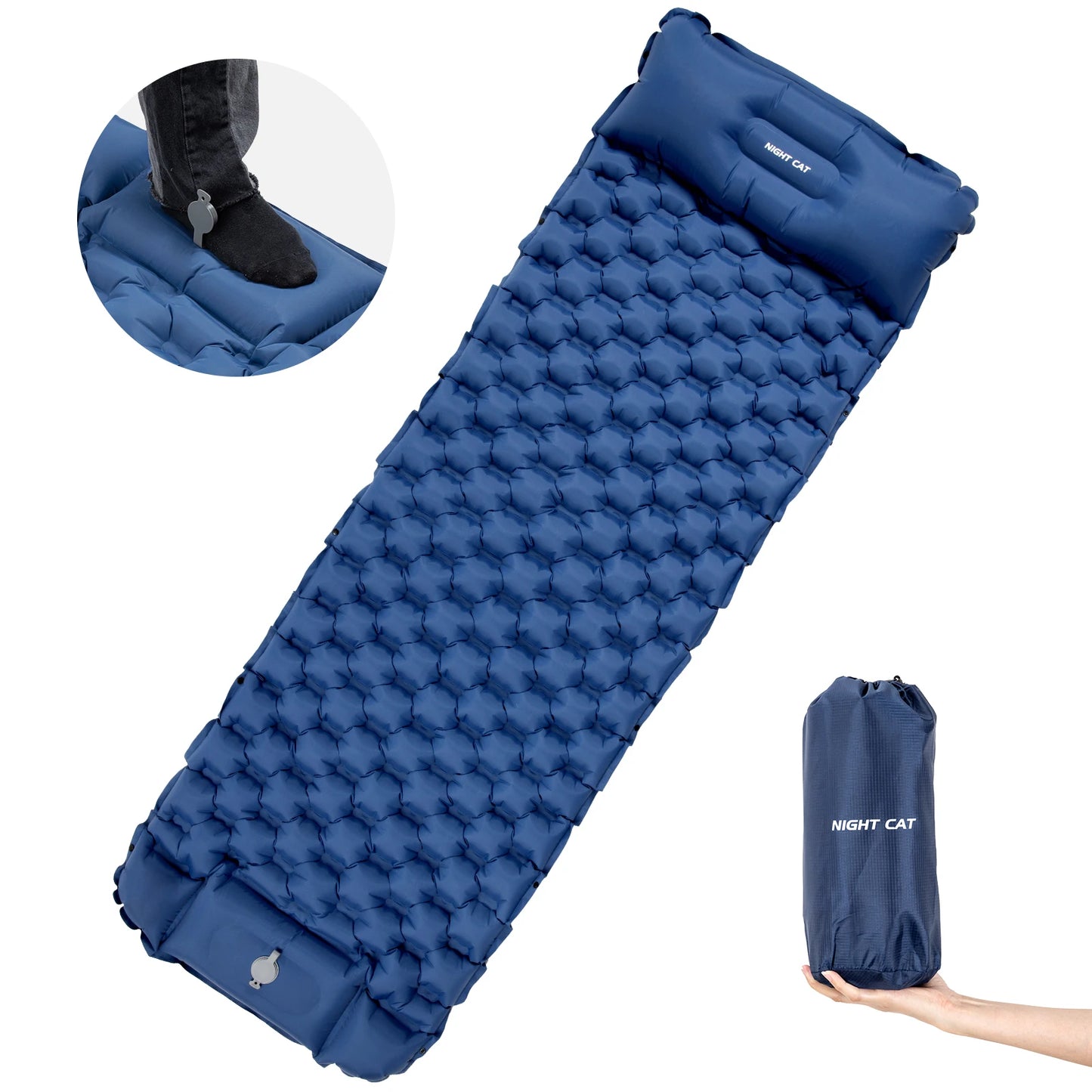 Ultralight Waterproof Air Mattress With Built In Pump And Pillow