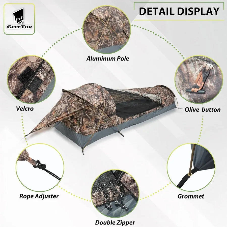 Ultralight One Person Bivy Tent for Camping and Hiking