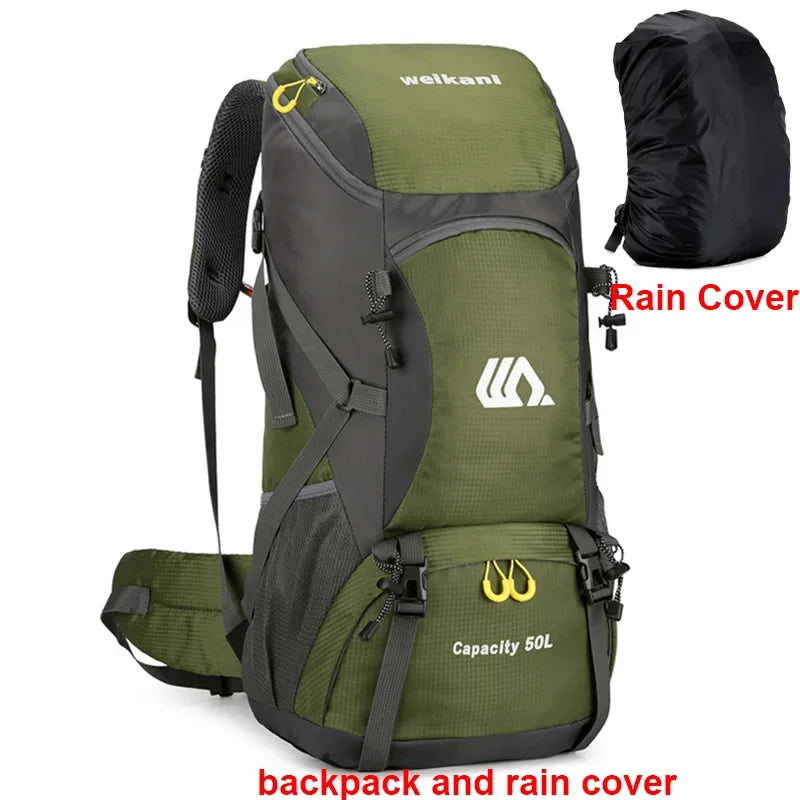 Scione Weatherproof Expedition Travel Backpack For Outdoor Hiking And Mountaineering