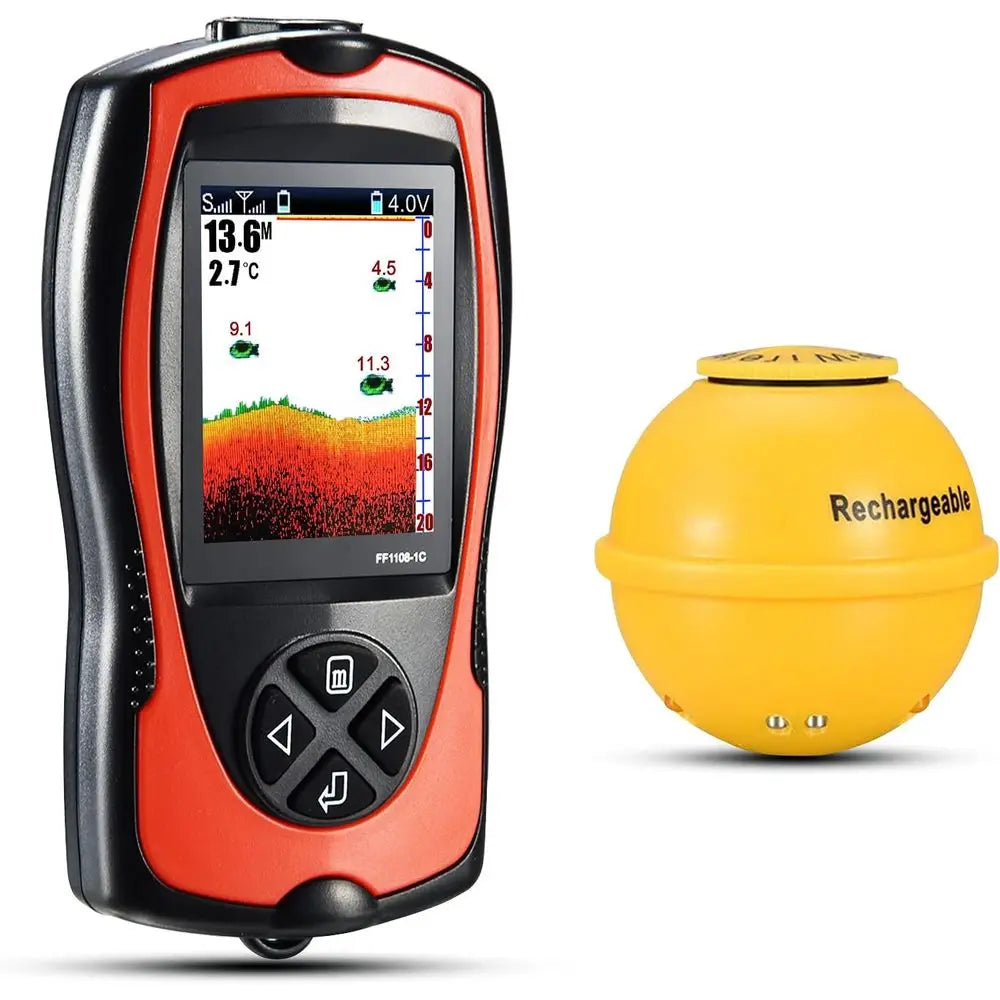 Portable Sonar Fish Finder Kayak Wireless Handheld Depth Transducer