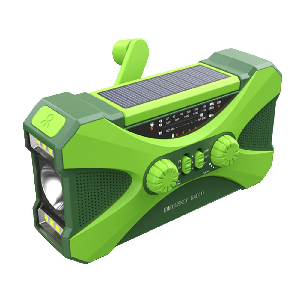 Hign-concerned 10000mAh Portable Emergency Radio Solar Hand Crank LED Light