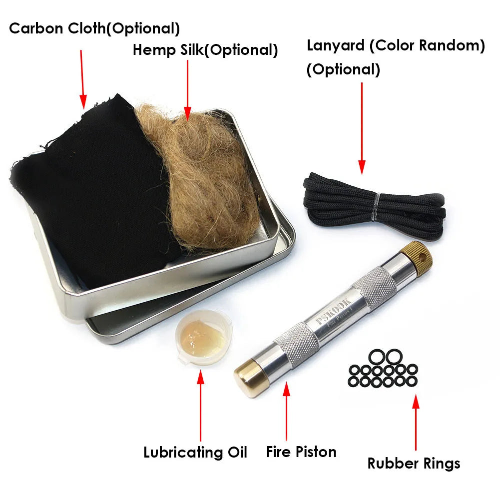 APWIKOGER Fire Starter Tube Piston Fire Making Tool