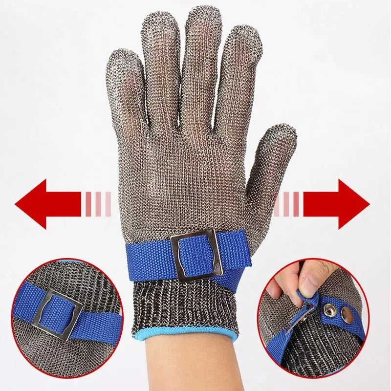 Craft of Weaving Stainless Steel Cut Resistant Gloves For Butcher Safety