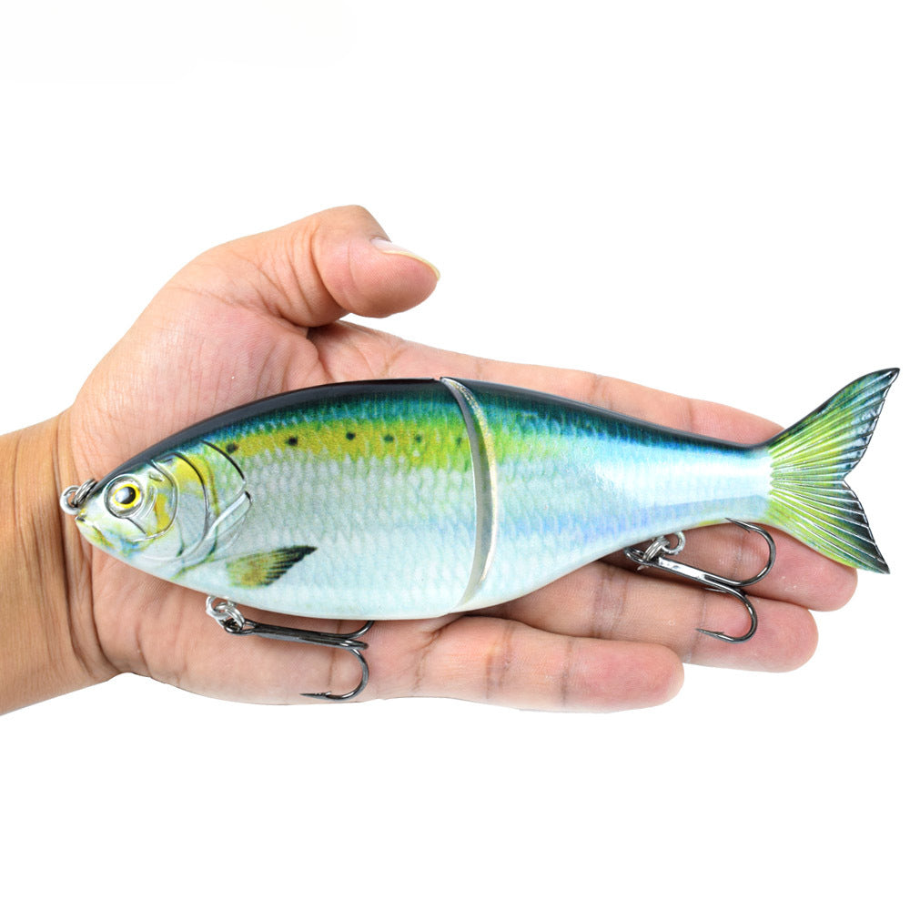 2pcs 7.01inch 81g Two-Section Metal Connector Lure Bait Sinking S-Type GLIDE BAIT Multi-Section Fishing Lure