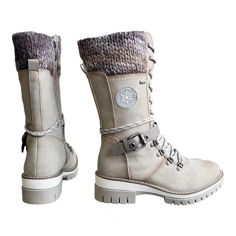 Winter Snow Boots Rubber PU Sole All Terrain Traction Ice