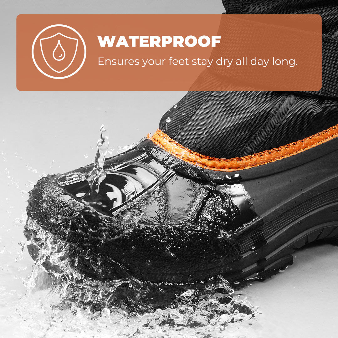 NORTIV8 Men Waterproof Winter Hiking Boots With Warm Fur Liner