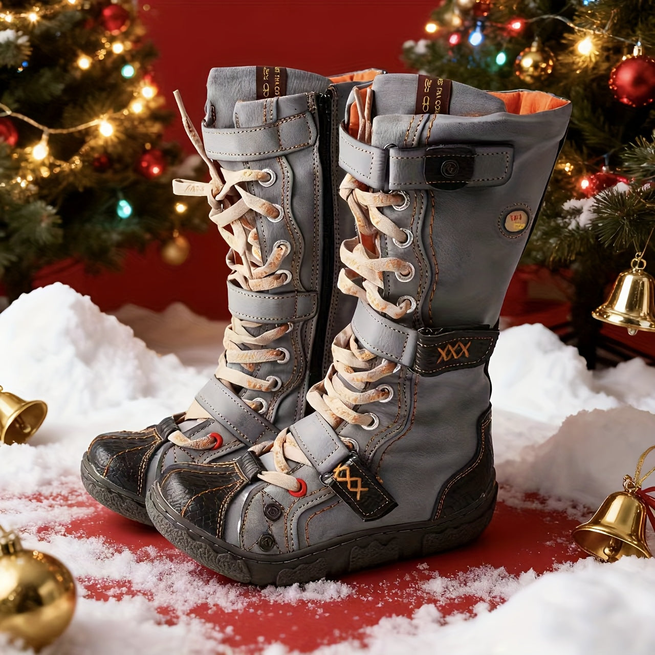 TMA EYES Women Winter Snow Boots Insulated Anti Slip Zipper