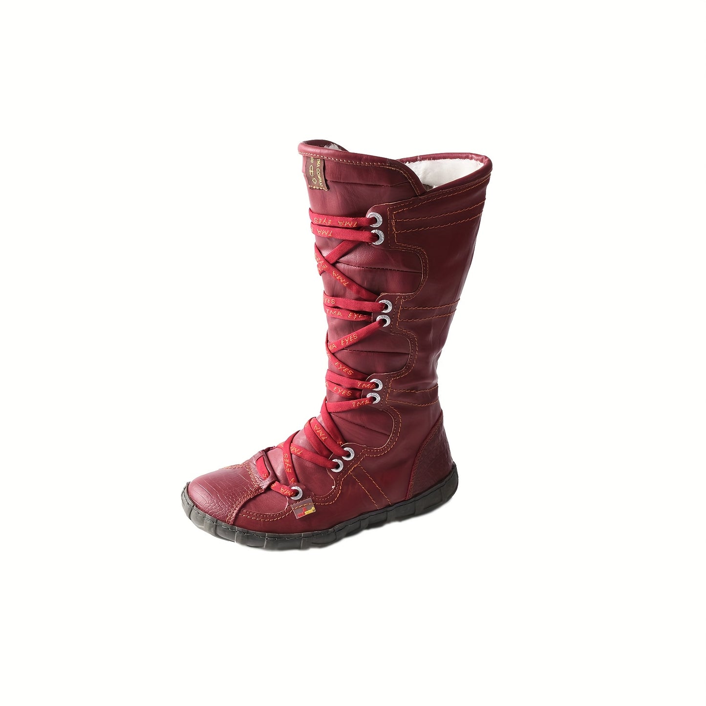 TMA EYES Women's Winter Ankle Boots Plush Lining