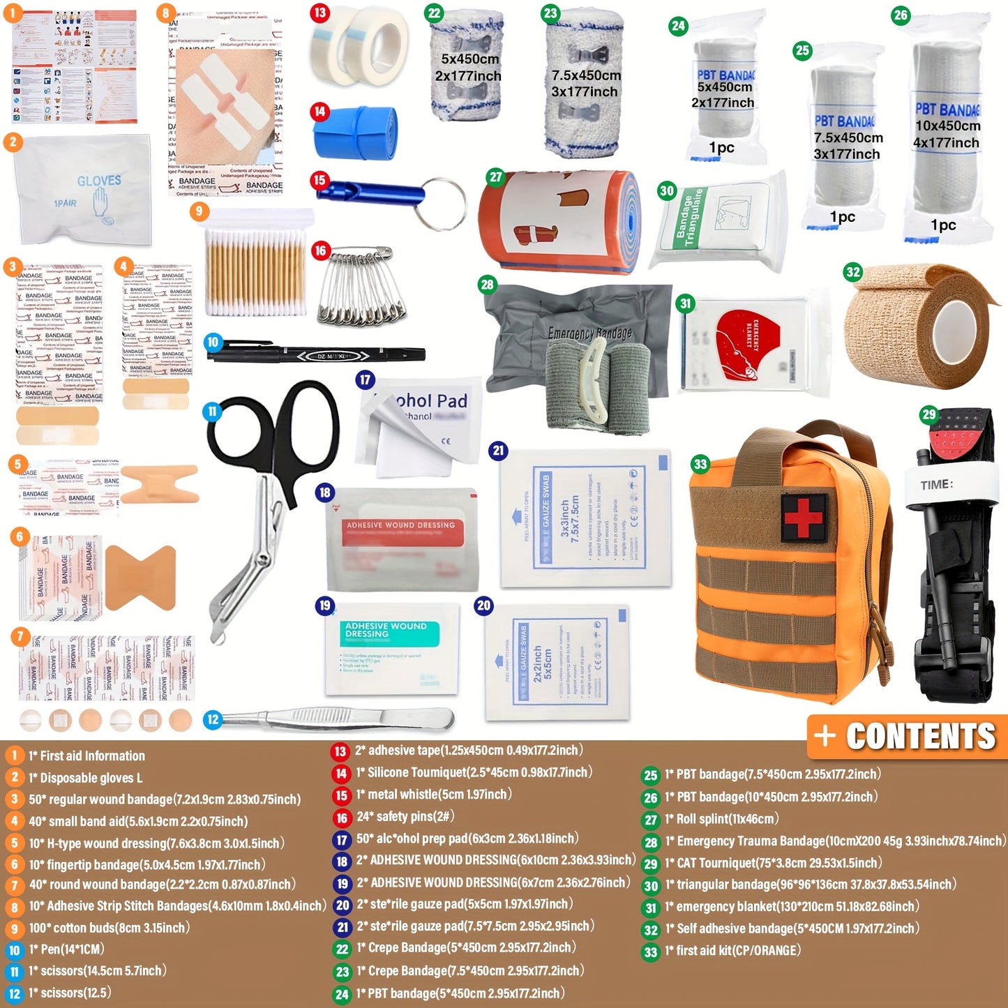 379pcs Of Multi-functional First Aid Kits Essential Safety Supplies for Home Outdoor Hiking And Exploration Portable First Aid Kits Equipped with Scissors Tweezers Etc Perfect Gifts for Family Members Husbands Or Friends Meet