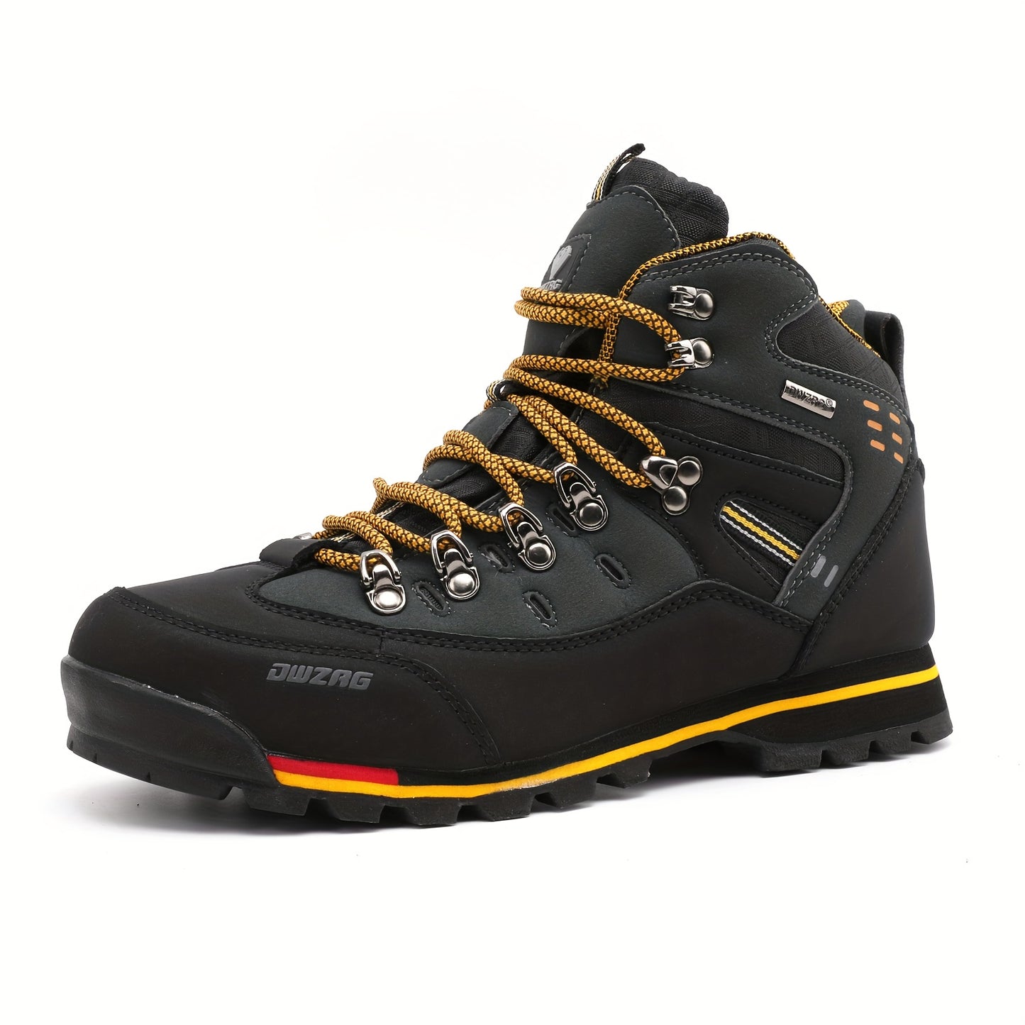 DWZRG Men's High-Ankle Hiking Boots All-Terrain Non-Slip Traction