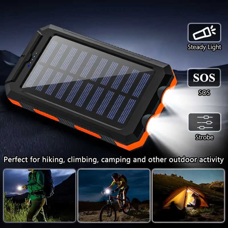 HXETERNAL 20000mAh Solar Charger With Dual USB Ports 2 Pack