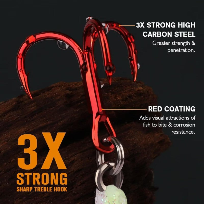 Dovesun Ice Fishing Jigs Ice Fishing Lures Kit Rattling Glow Ice Fishing Spoons for Bass Crappie, Ice Fishing Gear, Freshwater Fishing, Glow In Dark, Rattling Jigs, Highquality Lures, Precisioncrafted Spoons, Fishing Bait, Ji