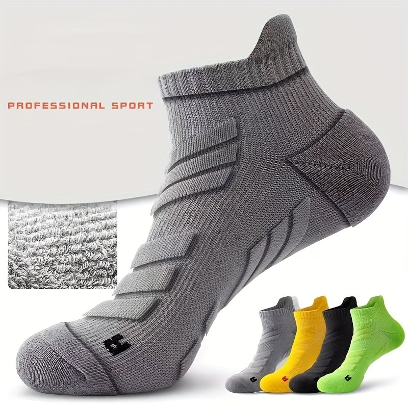 Men's Sports Socks Pack With Ankle Support For Running Basketball