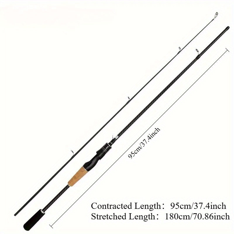 Carbon Lure Rod With Wooden Handle For Fly Fishing