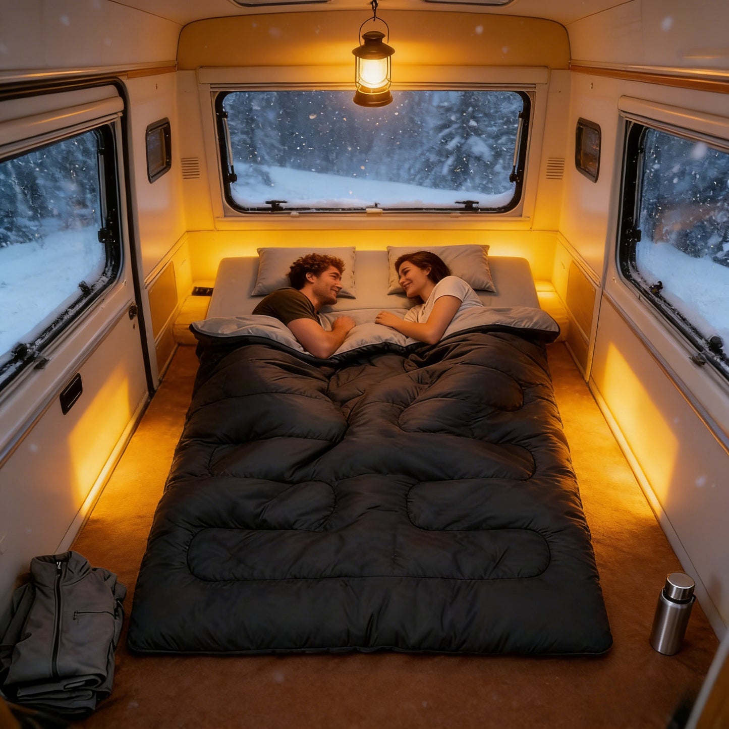 SWTMERRY Two Person Sleeping Bag With Pillow For All Season