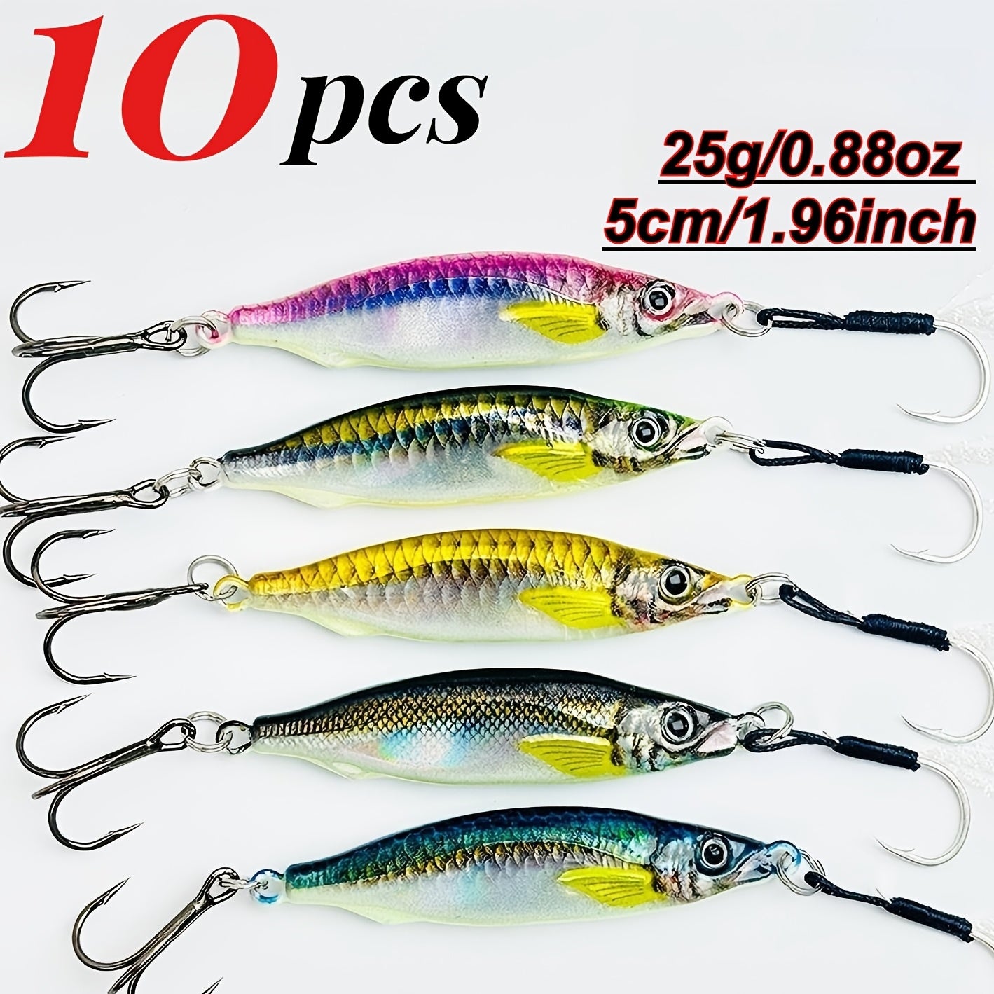 Amacure Fisch Sinking Lure Baits Set for Freshwater and Saltwater
