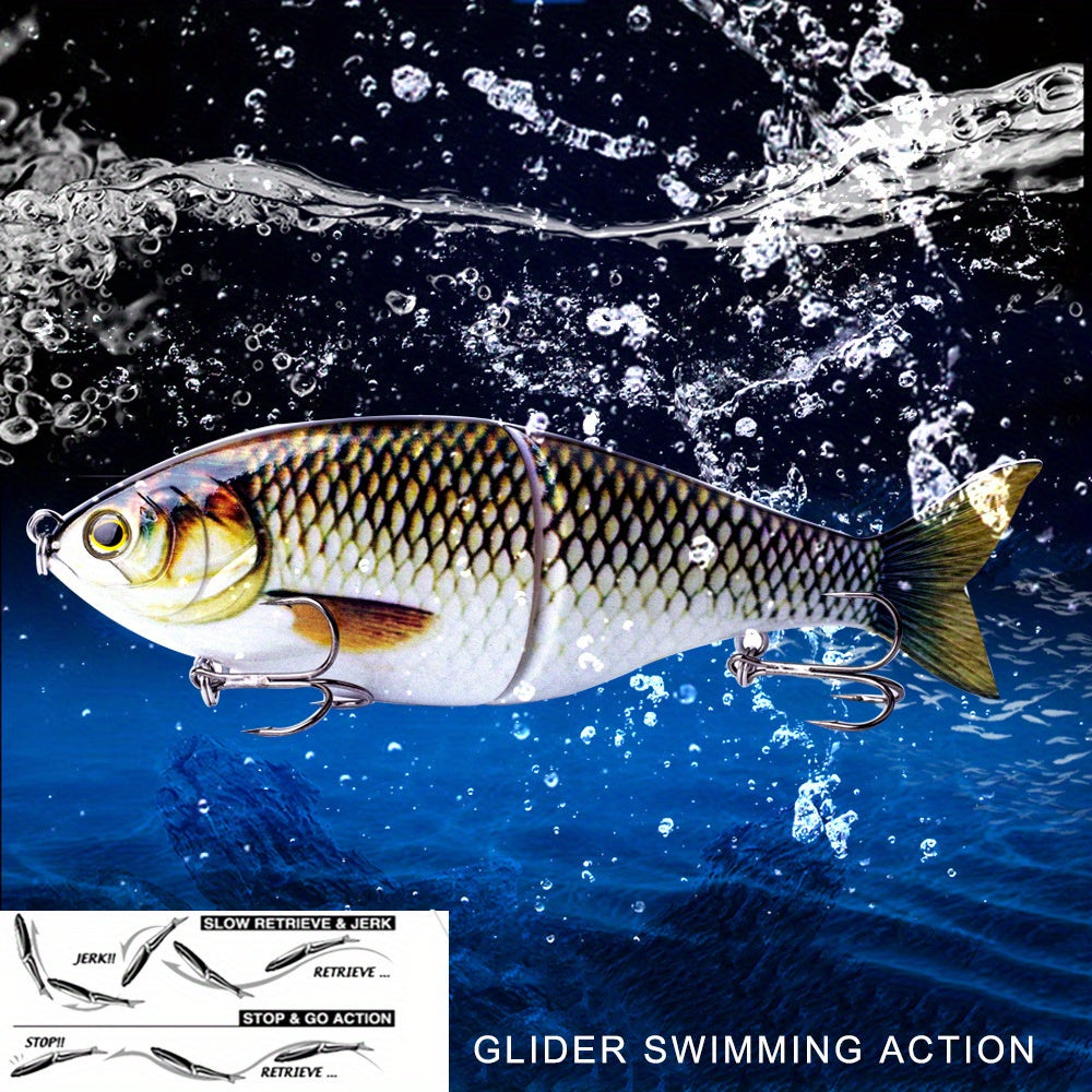 2pcs 7.01inch 81g Two-Section Metal Connector Lure Bait Sinking S-Type GLIDE BAIT Multi-Section Fishing Lure