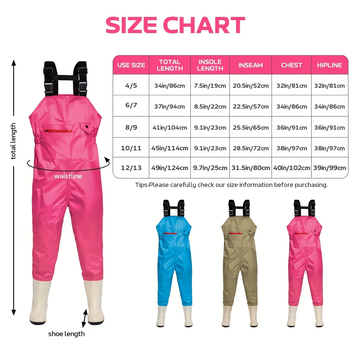 Ghosthorn Kids Chest Waders Neoprene Ultra Lightweight Toddler Wading Pants