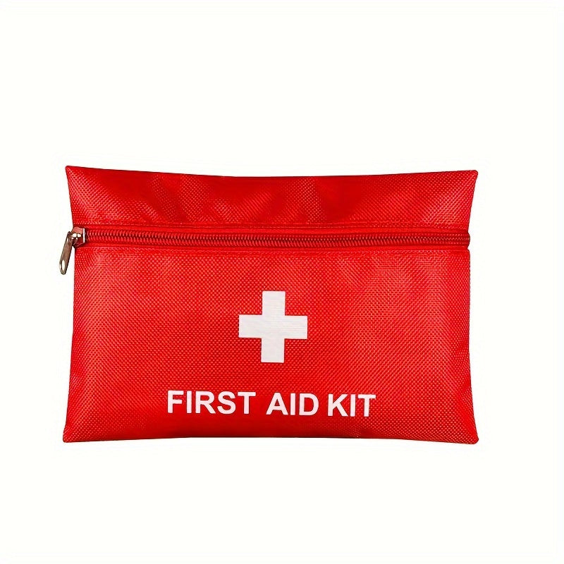 All-in-One Outdoor First Aid Kit with Portable Red Case - Heavy-Duty Supplies for Hunting, Hiking, Camping, & Emergencies - Comprehensive First Aid & Trauma Care (Bandages, Gauze, CPR Mask, Tweezers) for s &