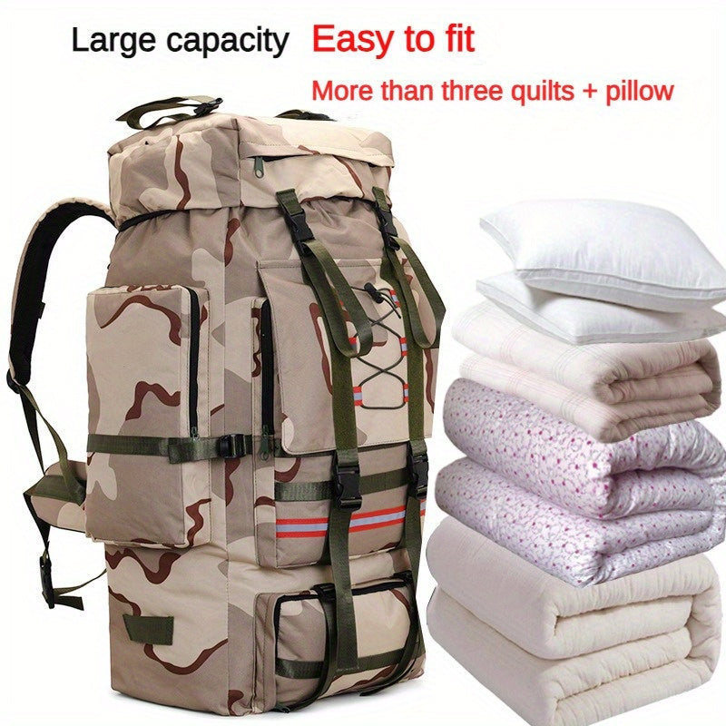Extra Large Outdoor Camping Backpack 70L Oxford Cloth Mountaineering Travel