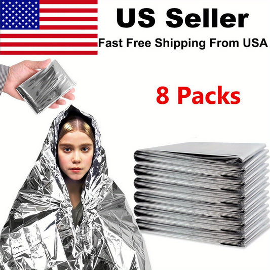 Emergency Thermal Kit Mylar Blanket For Outdoor Survival And Camping