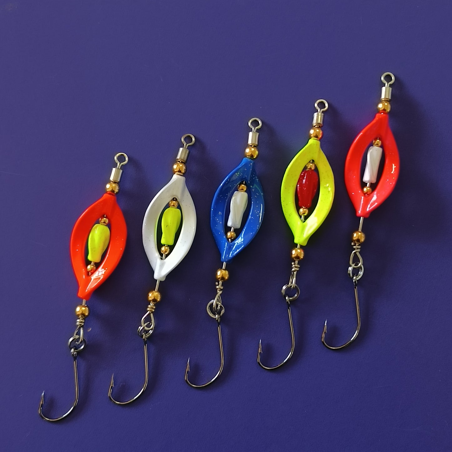 Zinc Alloy Five Spoon Lures Set For Trout And Bass With UV