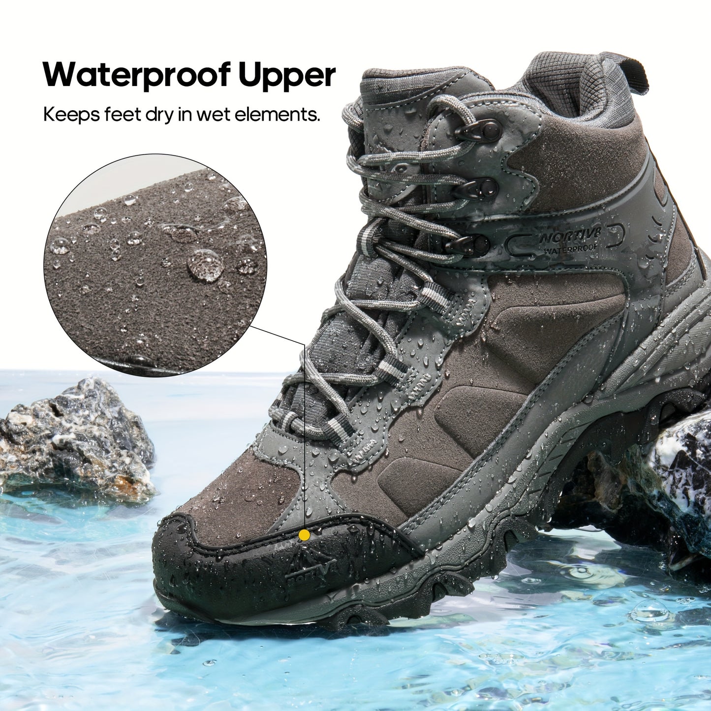 Men'S Hiking Boots Outdoor Mid Trekking Backpacking Mountaineering Shoes
