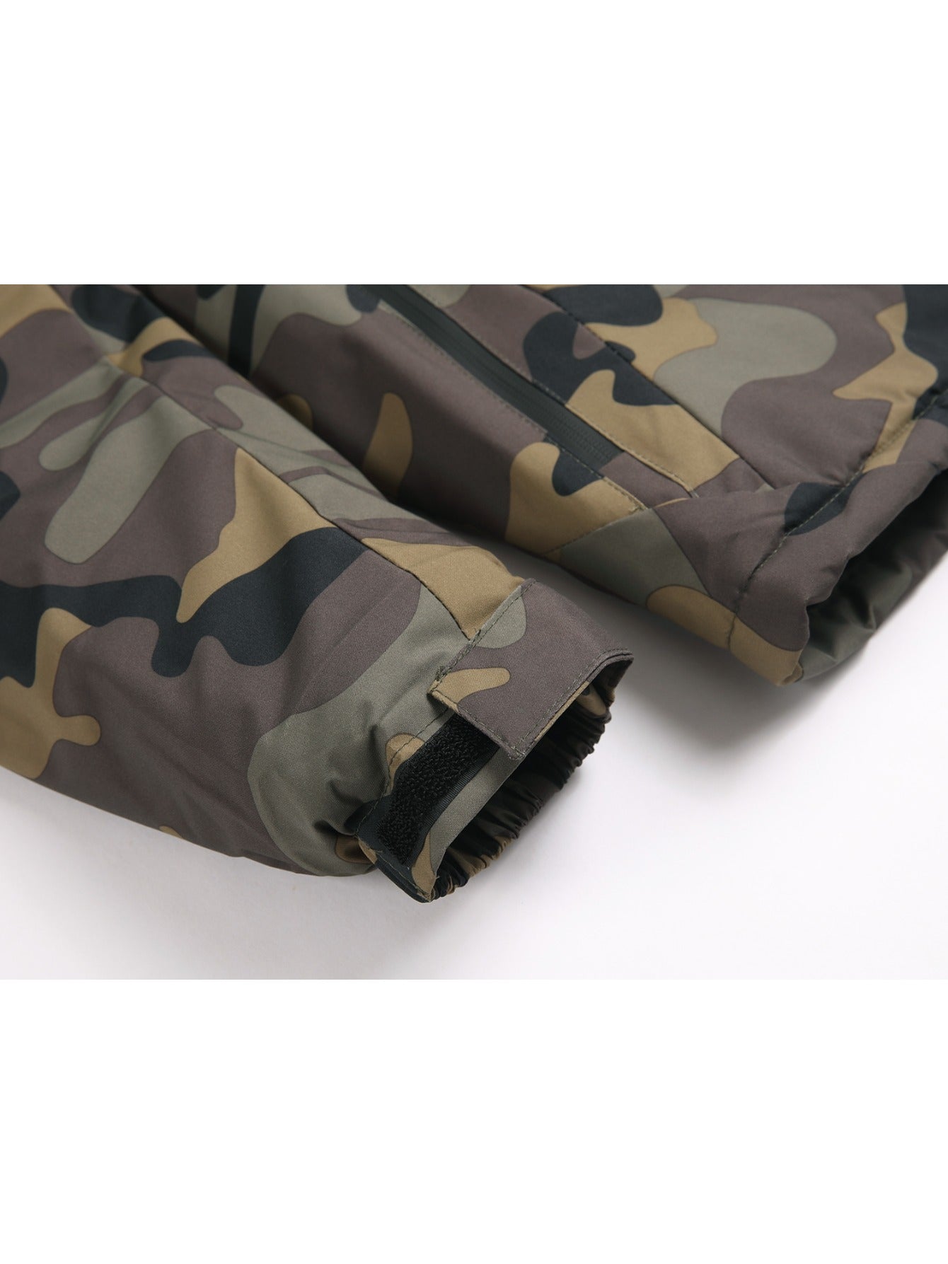 Men's Winter -Lined Thermal Jacket High Quality Windproof Coat with Hood, Thick Outdoor, Button & Zipper Closure, Machine Washable for Hiking, Skiing, Camping - Camouflage (Solid Color also available)