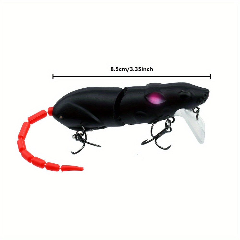 Heavy-Duty Weed-Resistant Segmented Mouse Lure for Freshwater and Saltwater
