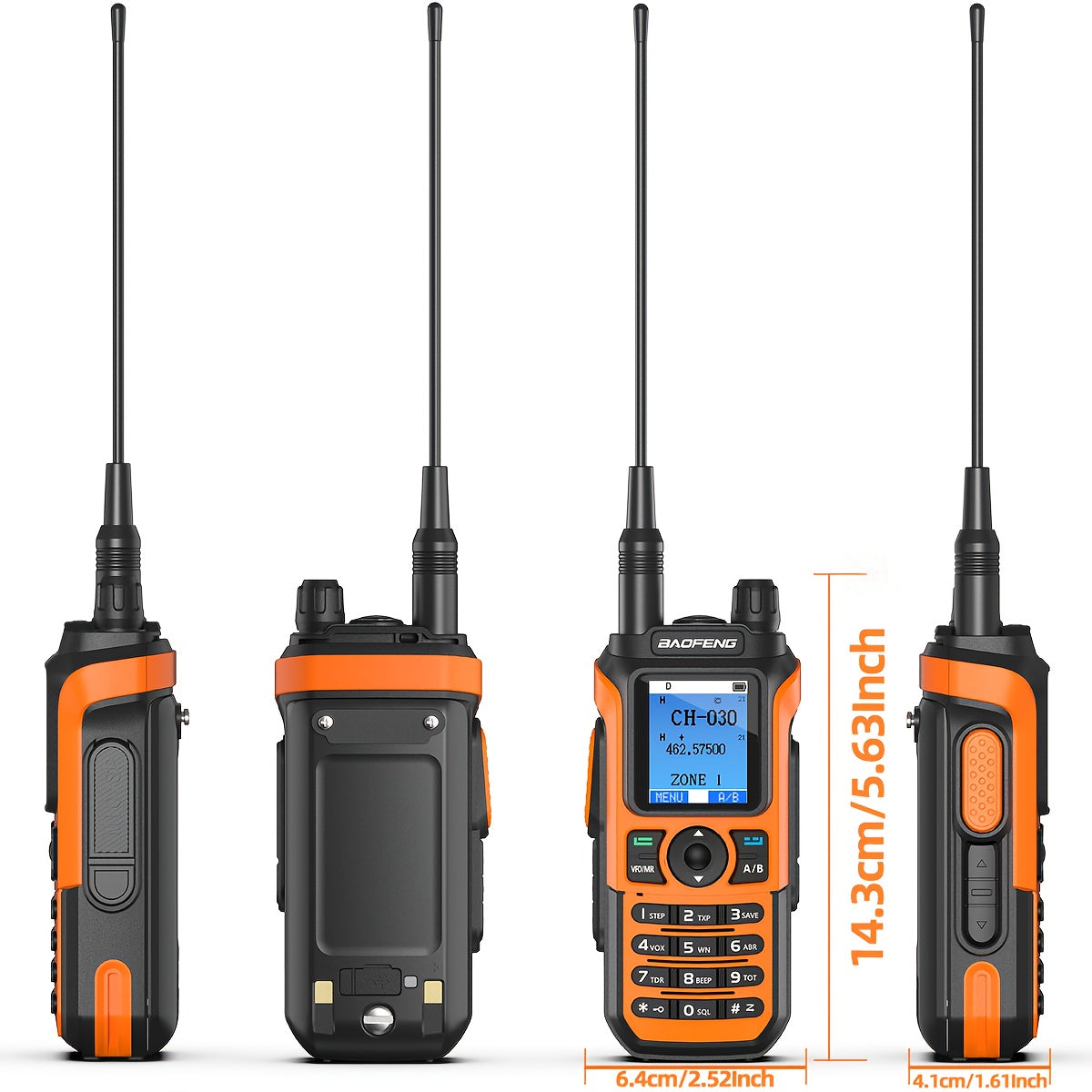Baofeng GMRS Two Way Radio GM21 999 Channels USB Charger