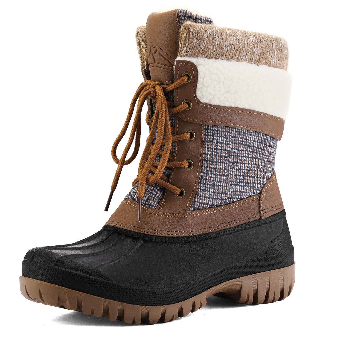 Women's Thermal Snow Boots Non Slip Mid Calf Rubber Sole