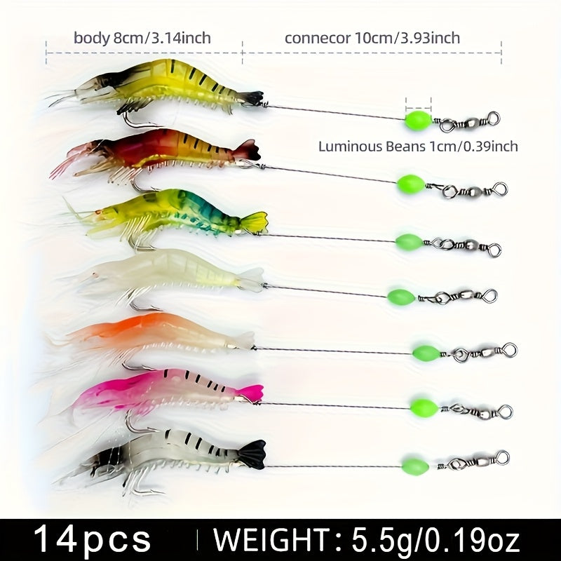 Amacure Fisch Realistic Biomimetic Shrimp Lure Set For Fishing