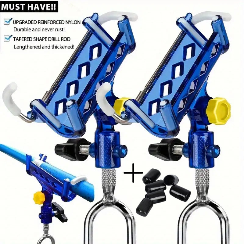 Heavy-Duty 360 Degree Adjustable Fishing Rod Holder Set Stainless Steel