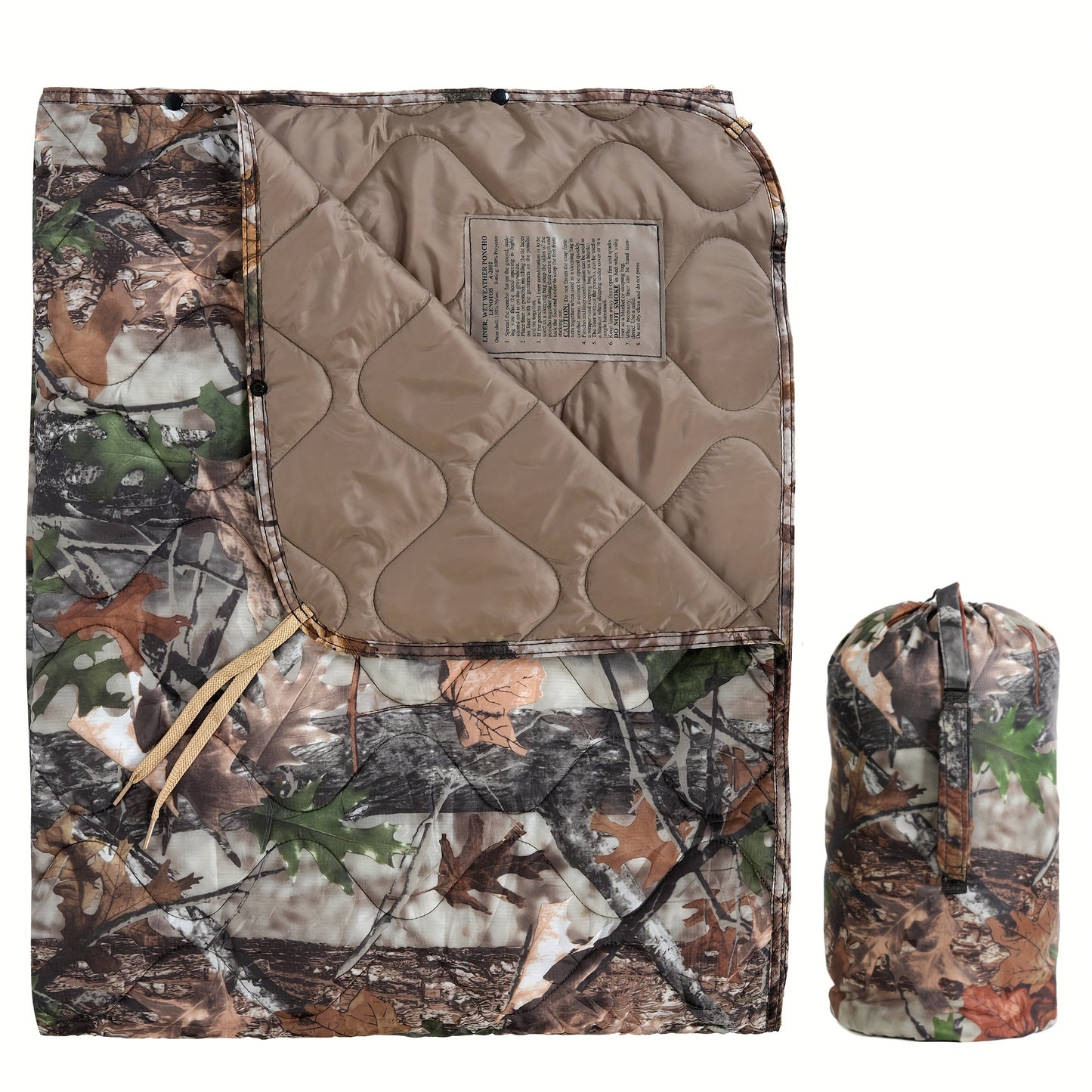 LENOTOS Woobie Blanket Insulated Rain Poncho Liner for Hiking