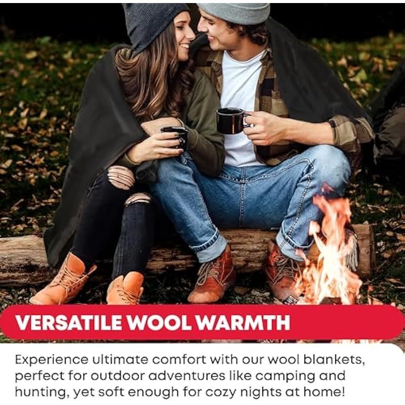 Ever Ready First Aid Military Wool Blanket Outdoor Camping