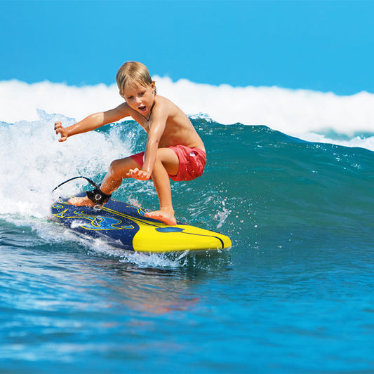 COSTWAY 6' Surfboard Foamie Body Surfing Board W/ 3 Fins Leash for Kids Adults
