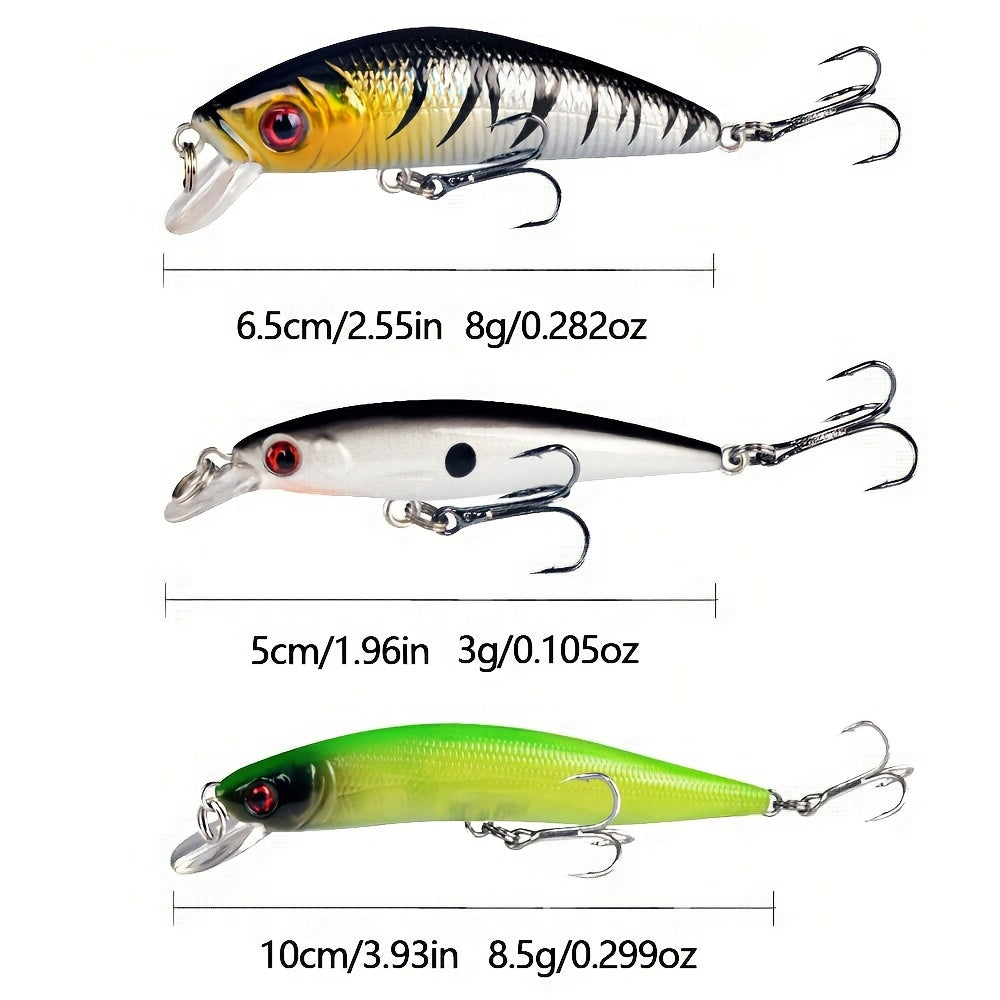 Bionic Lure Set Minnow Lures for Saltwater and Freshwater Fishing