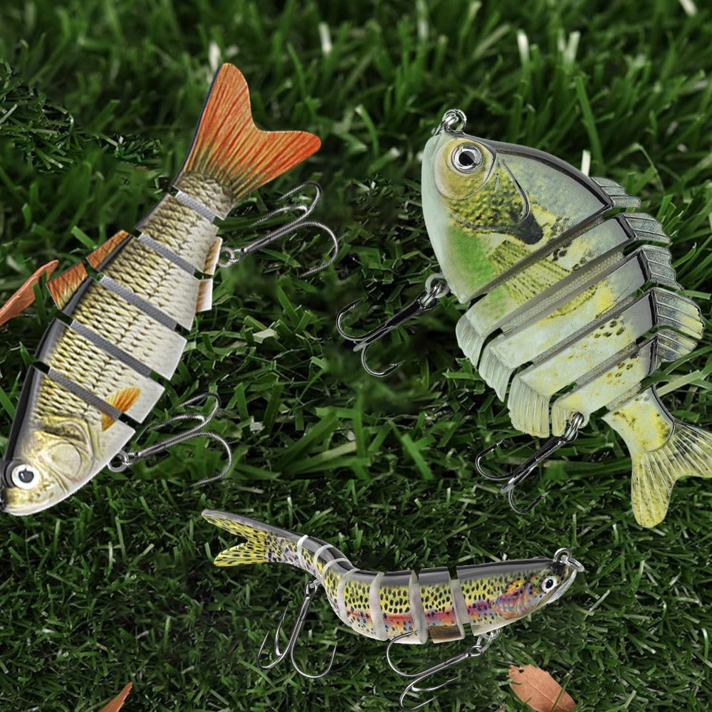 12pcs Fishing Lures, for Freshwater Saltwater, Slow Sinking Lifelike Multi-section Swimbait, for Bass Trout Crappie Walleye Pike, Perfect Gift for Men & Family, Small Fishing Lures, Salt Water Fishing Lures, Stickbait Fishing