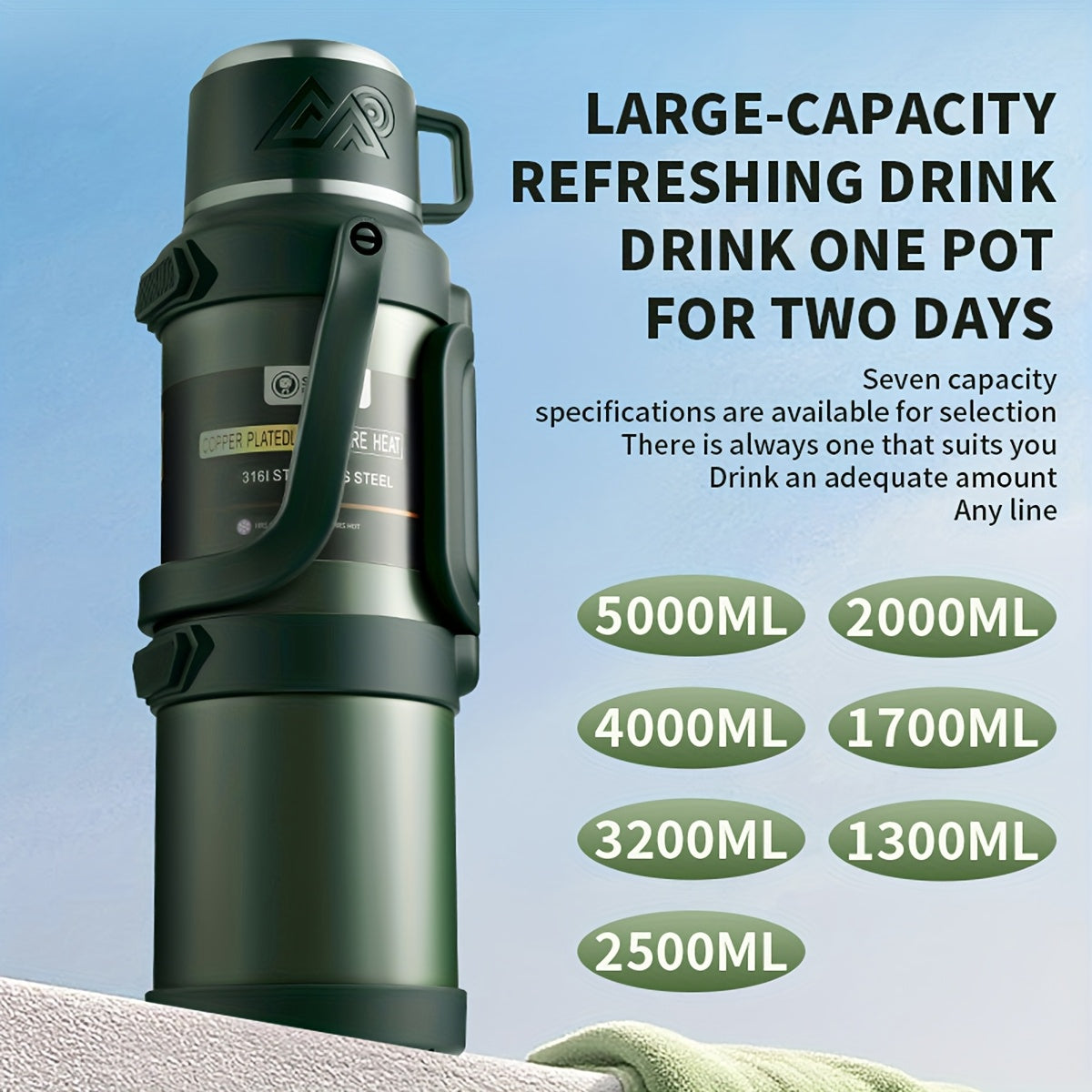 Insulated 316 Stainless Steel bottle For Outdoor Travel