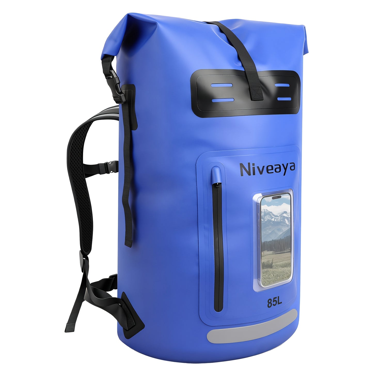 NIVEAYA Heavy Duty Hiking Backpack Roll Top Closure Bag